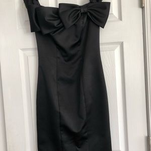 ABS Black Satin prom dress